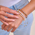 Champagne Supernova | Or | Bracelet de perles en macramé de verre Galaxy